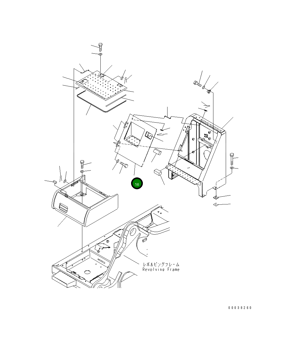 Крышка 21M-54-22421  Komatsu