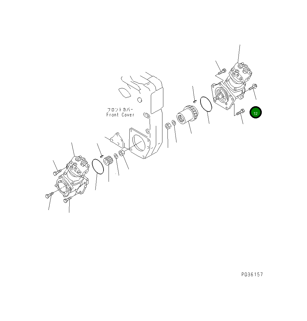 Болт 01437-01245  Komatsu