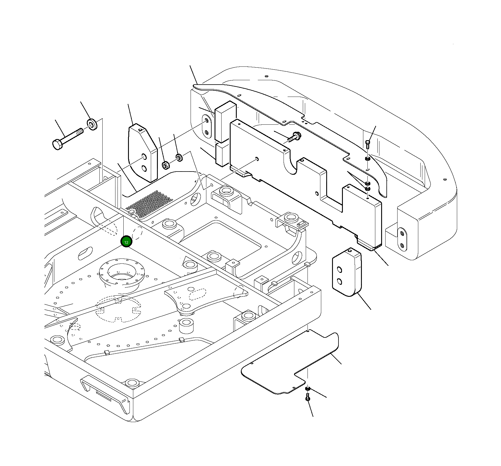 Крышка 21D-46-11390 Komatsu