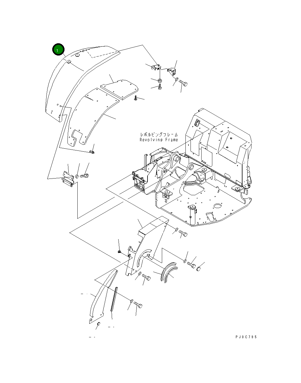 Крышка 20U-54-41810 Komatsu