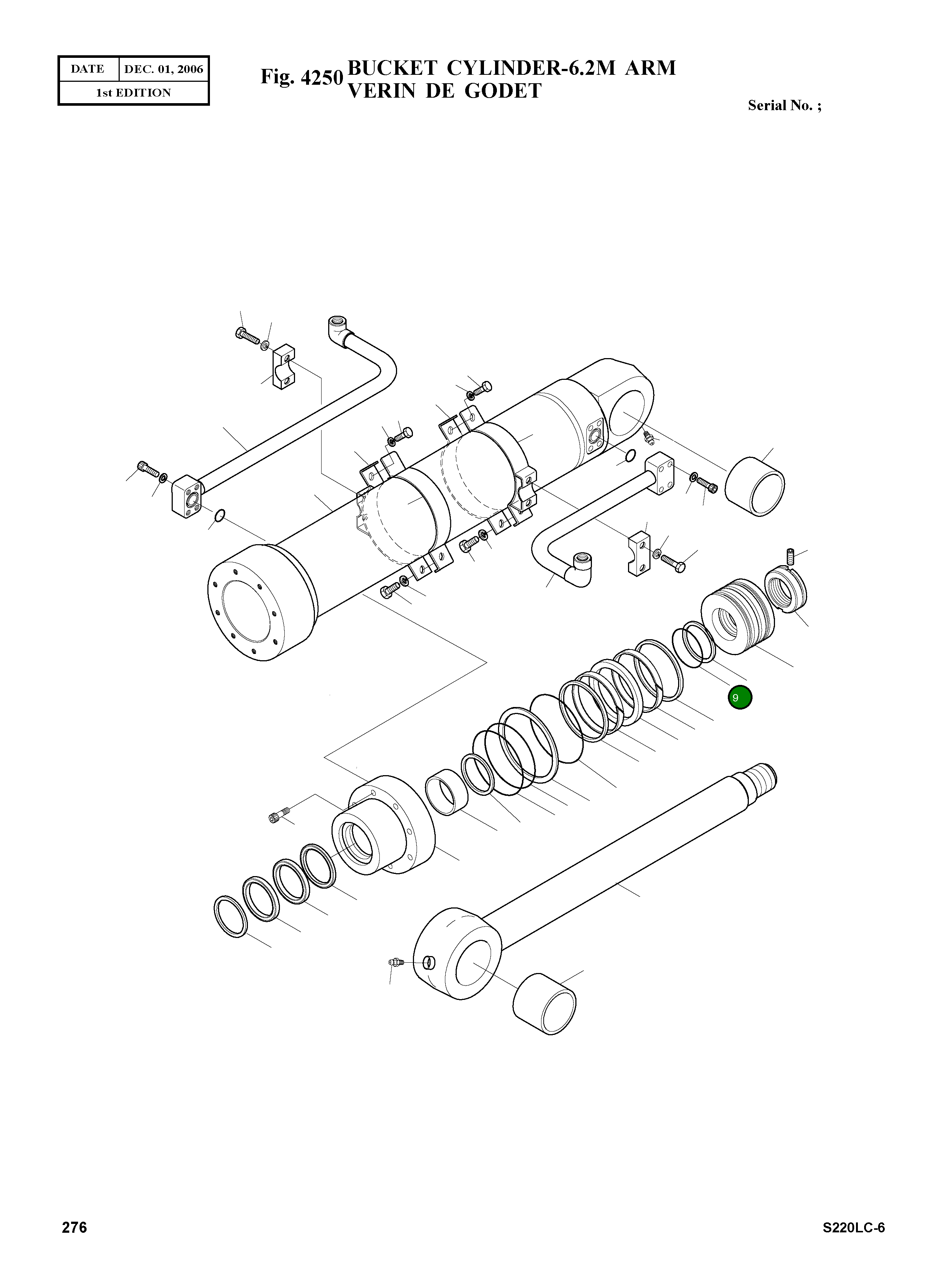 Кольцо уплотнительное (O-Ring) 1.180-00117  Komatsu