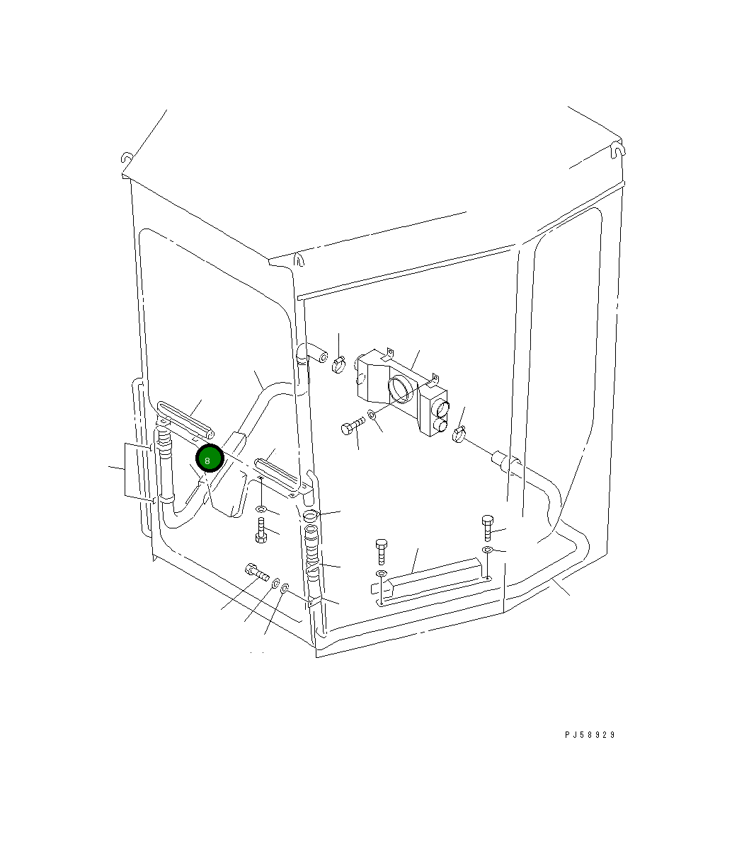Крышка 23D-807-1211  Komatsu