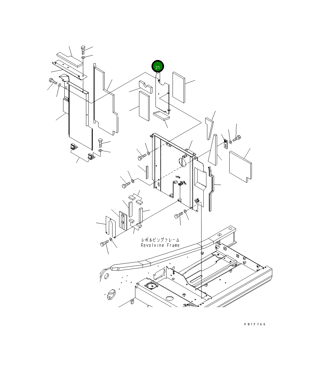 Крышка 21K-54-71920  Komatsu