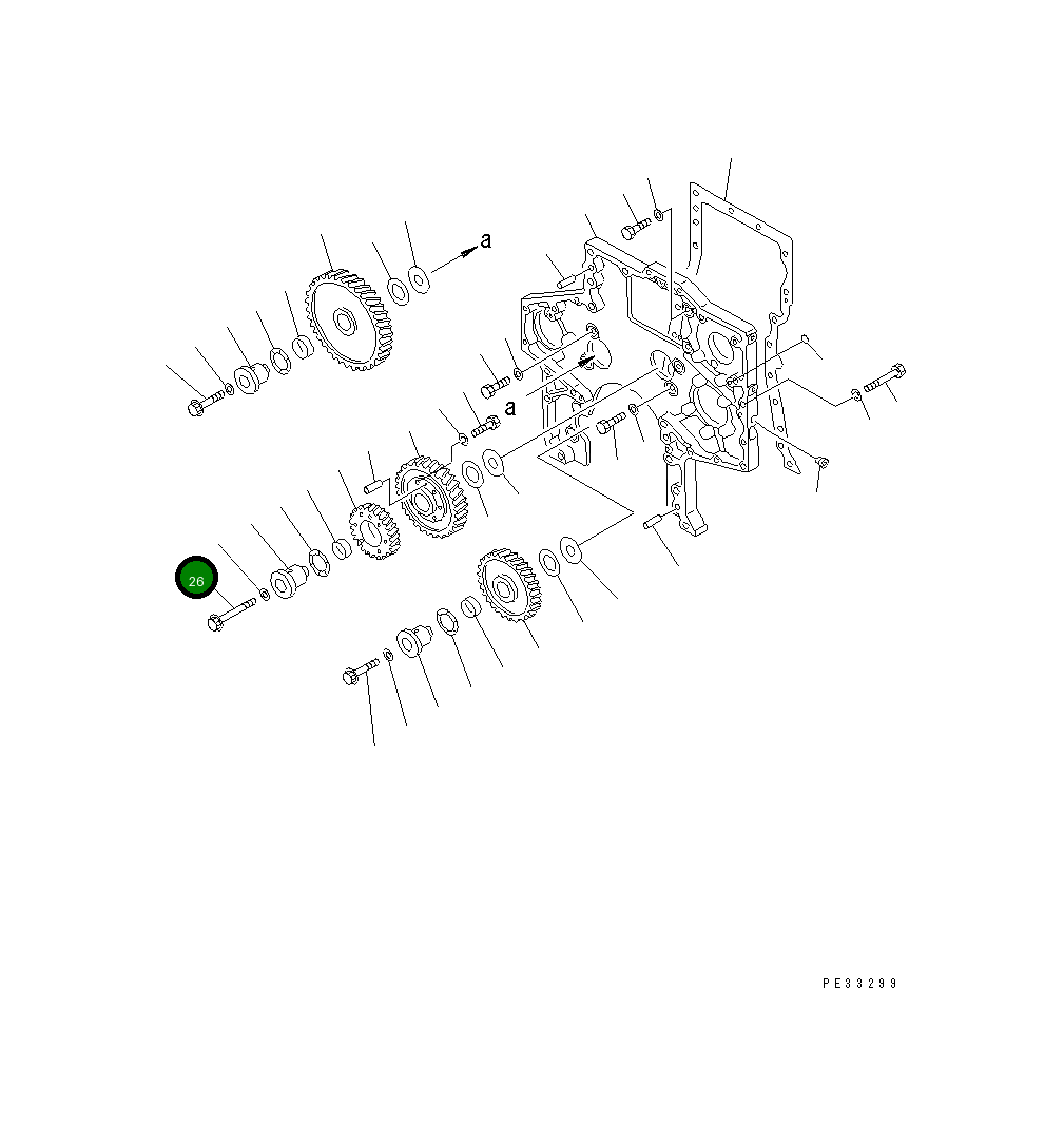 Болт 6162-23-2432 Komatsu