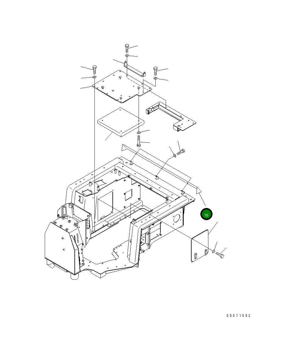 Крышка 198-54-74550  Komatsu
