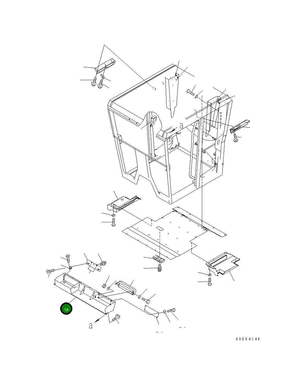 Крышка 23B-953-6530 Komatsu