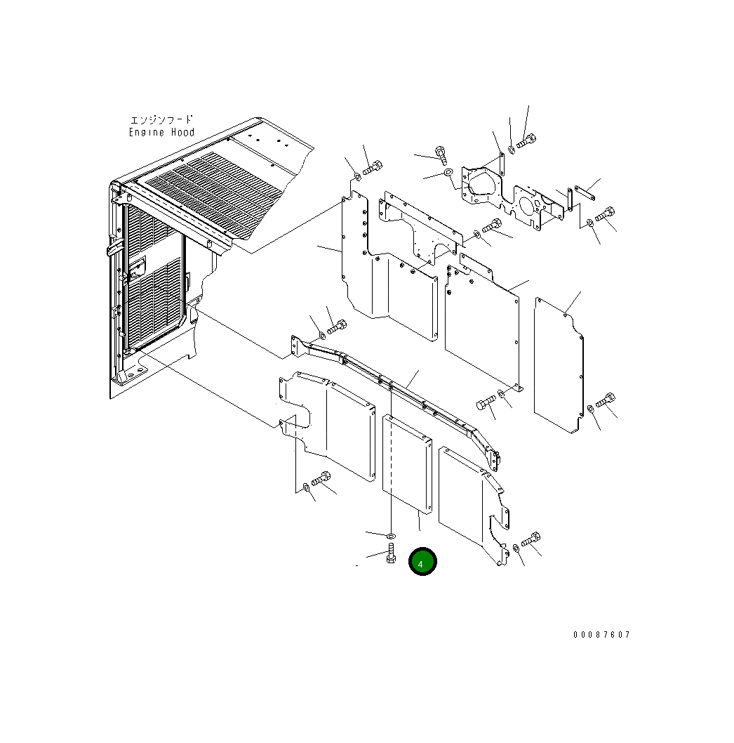 Крышка 426-54-46651  Komatsu
