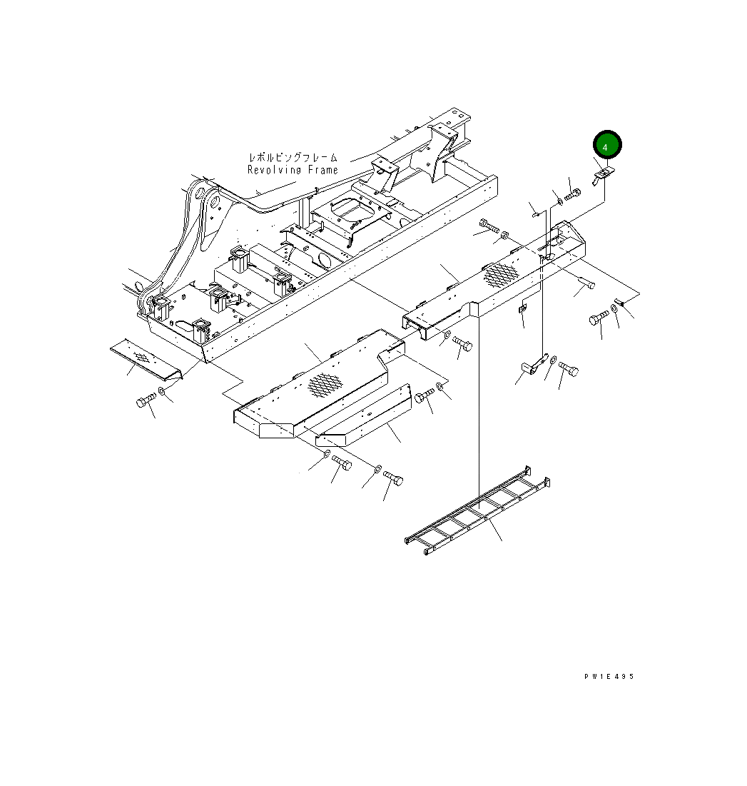 Крышка 21N-54-31991 Komatsu