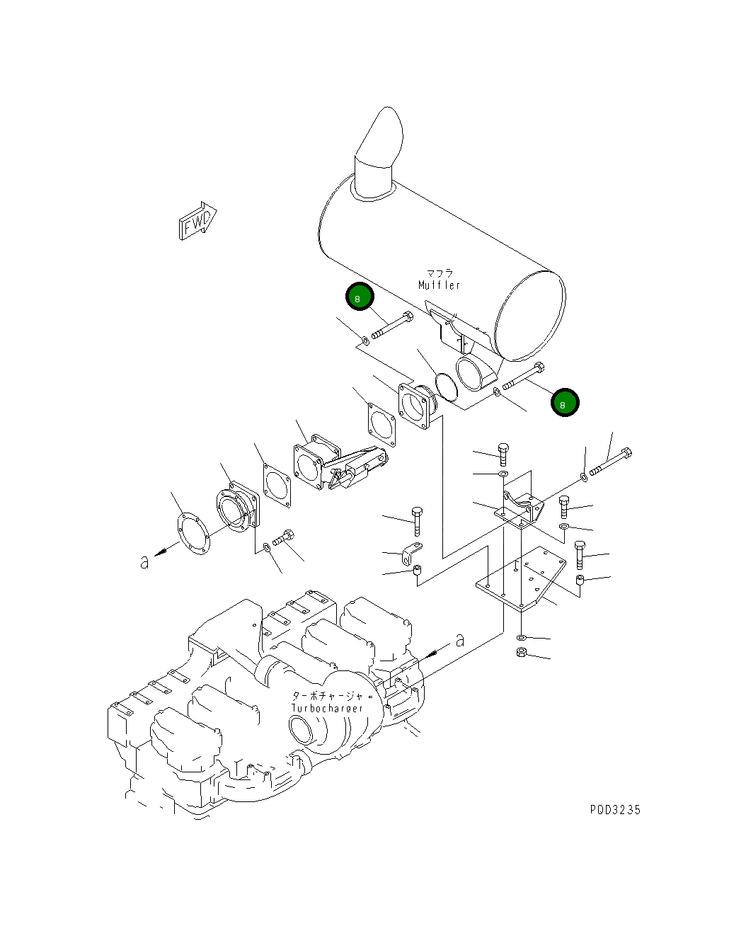Болт 01011-E1235 Komatsu