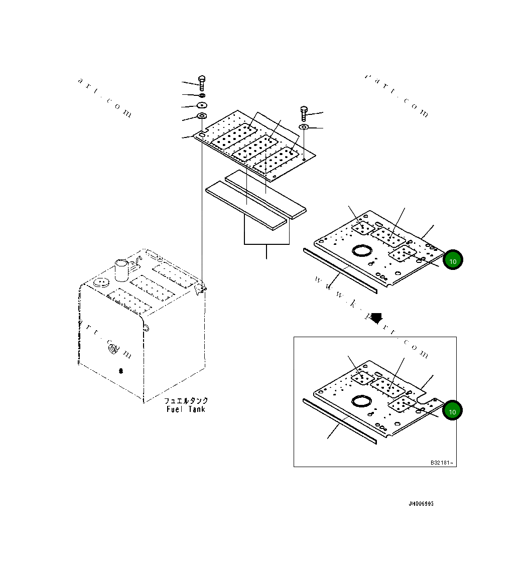 Крышка 20Y-54-B1810 Komatsu