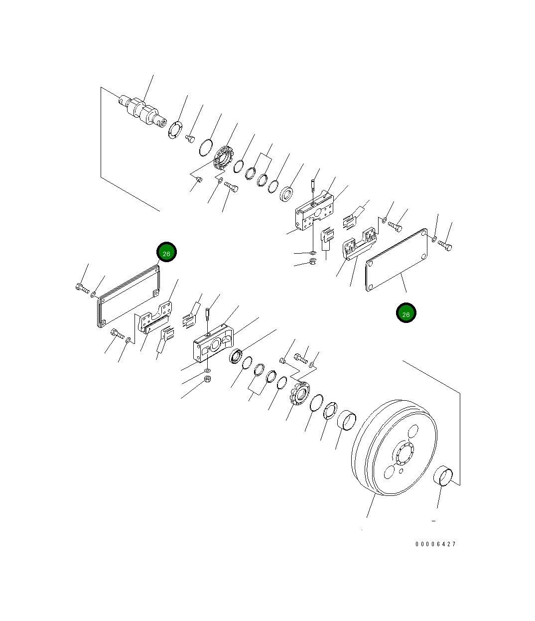 Крышка 17A-30-12261 Komatsu