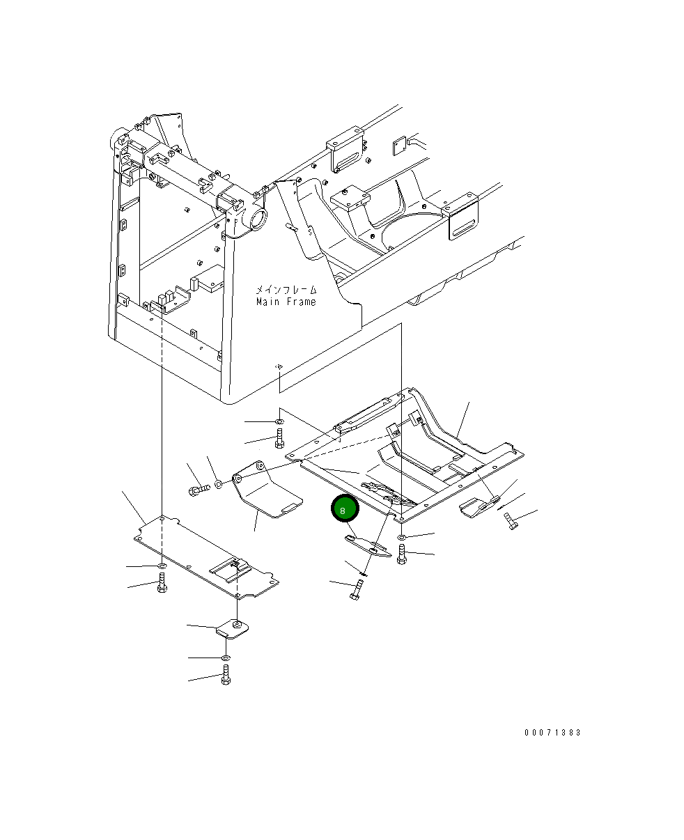 Крышка 14X-54-15440 Komatsu