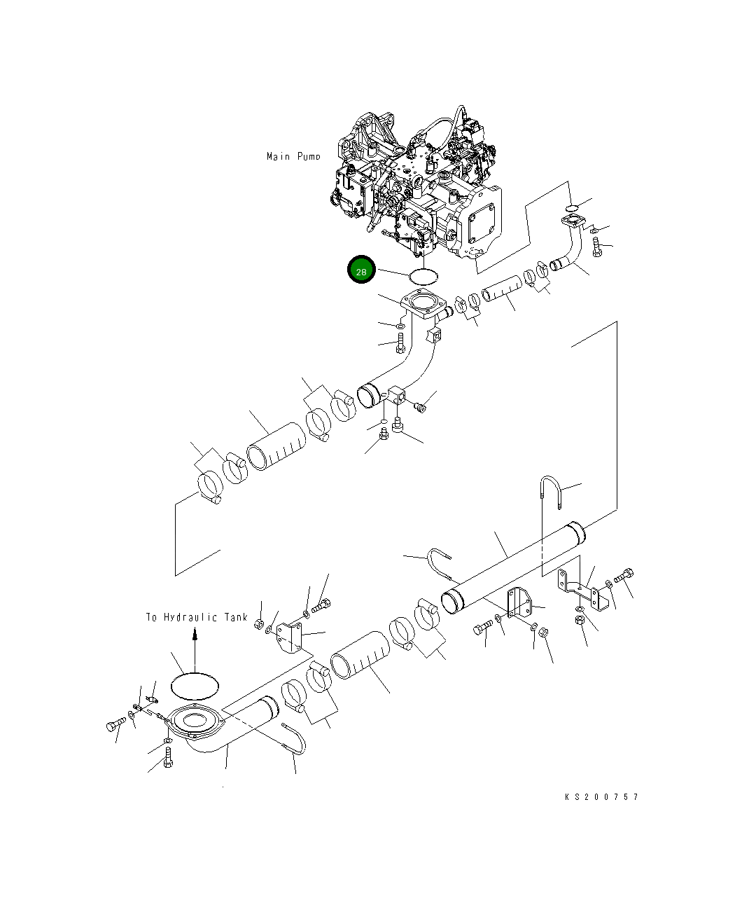 Кольцо уплотнительное (O-Ring) 07000-B2140 Komatsu