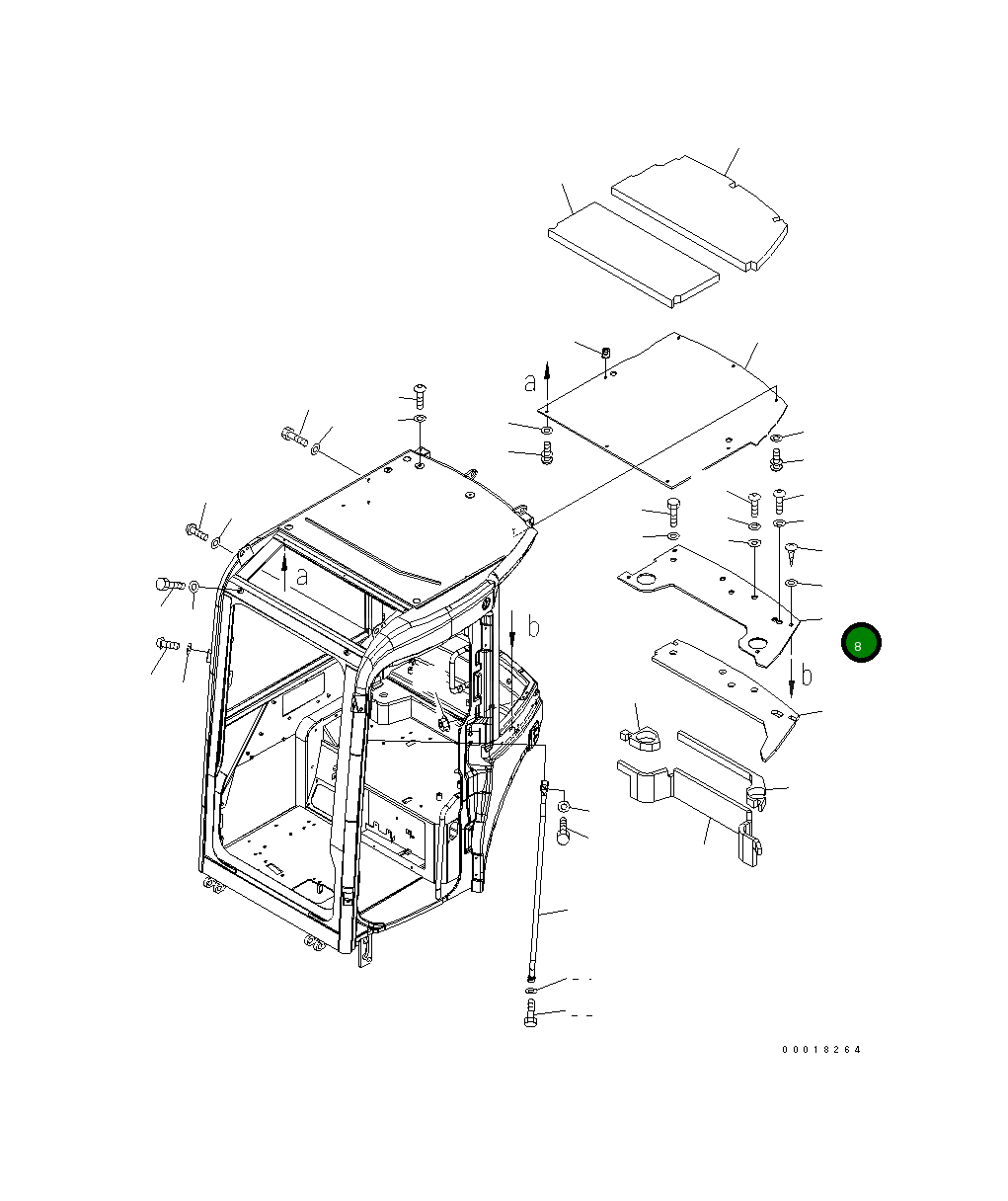 Крышка 22M-54-25852 Komatsu