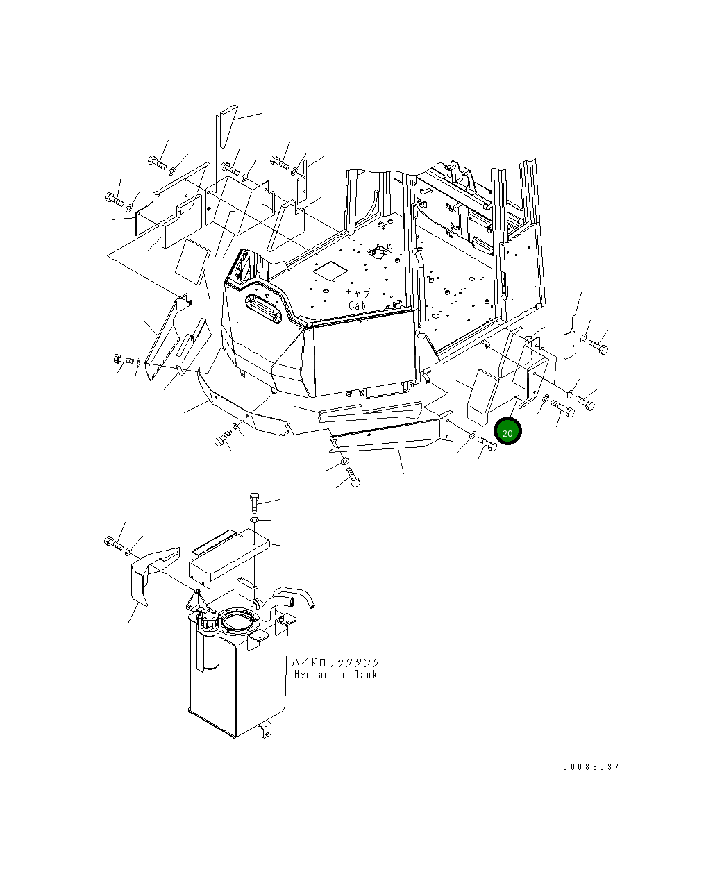 Крышка 418-54-44412 Komatsu