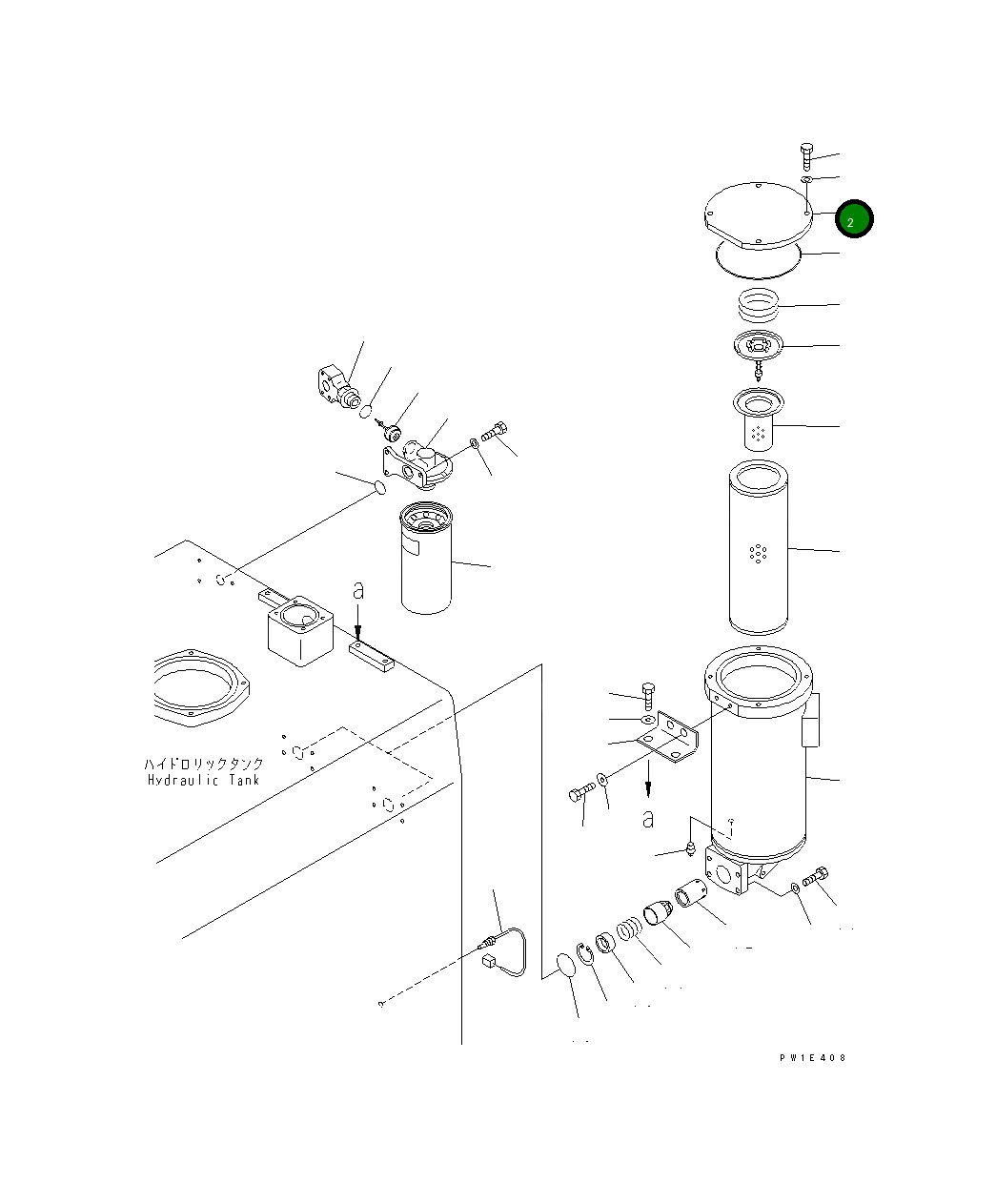 Крышка 21N-60-31140  Komatsu