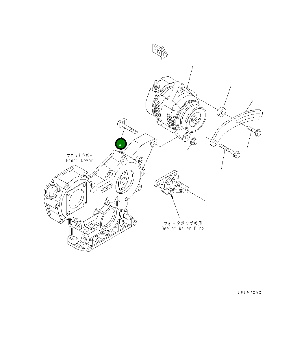 Болт YM119740-77250 Komatsu