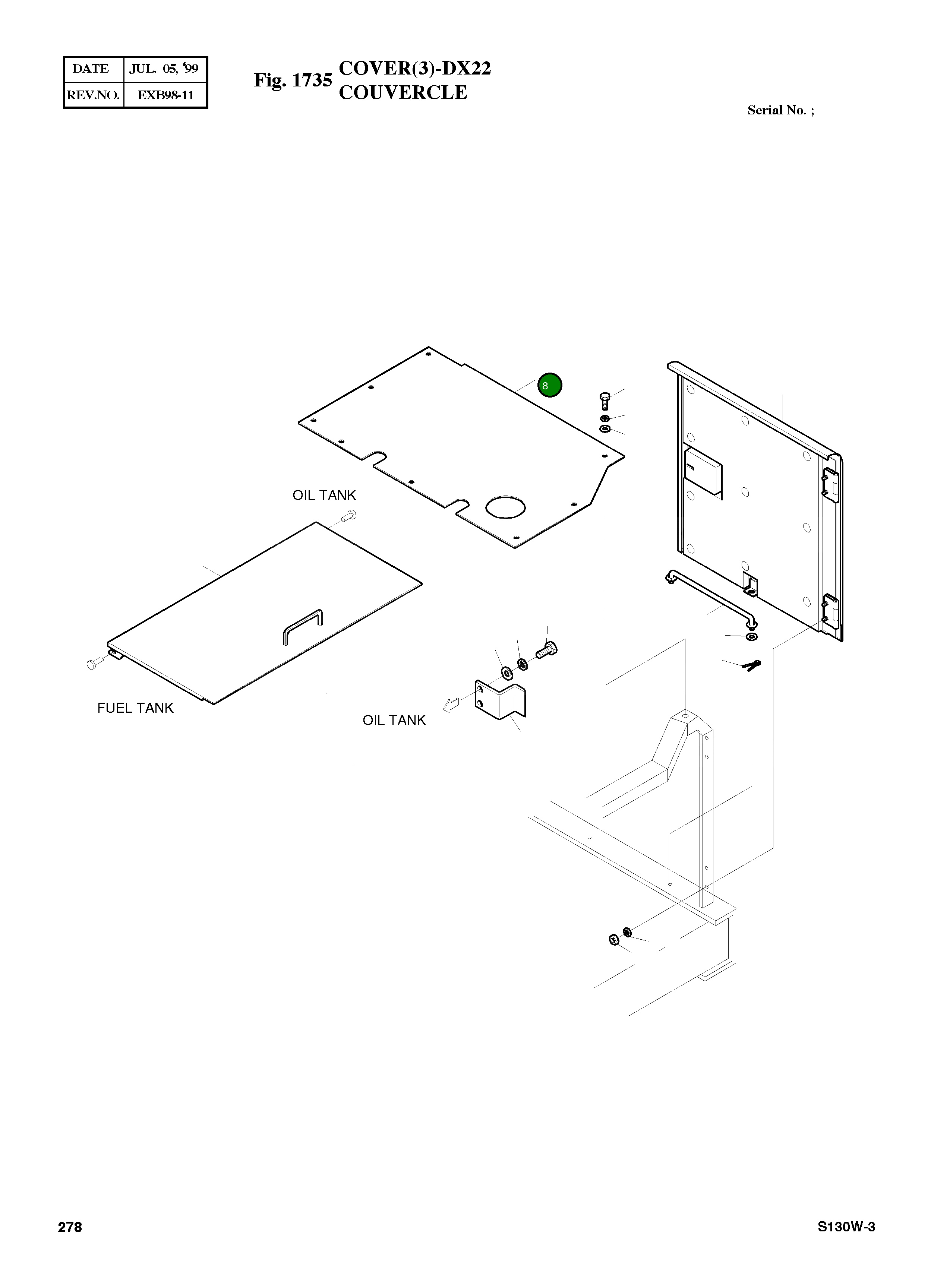 Крышка 2621-2442C Komatsu
