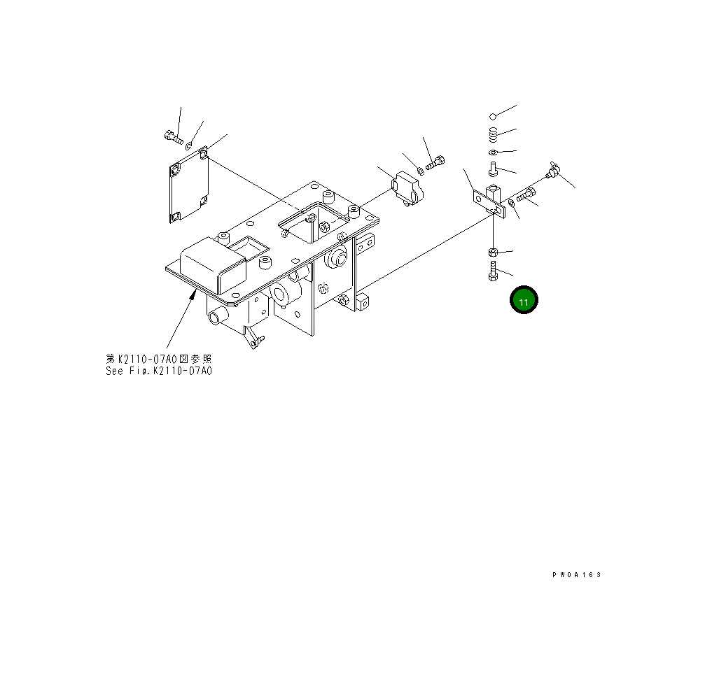 Болт 01016-80835 Komatsu