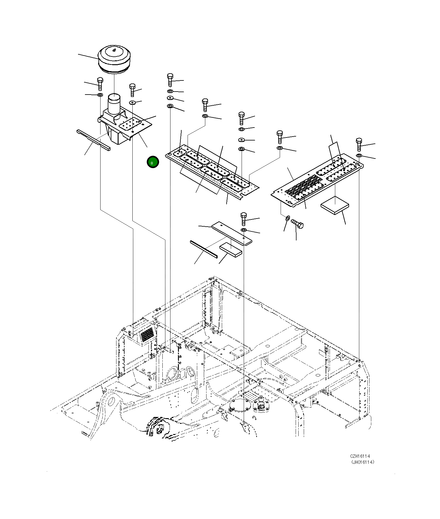 Крышка 208-54-74440 Komatsu