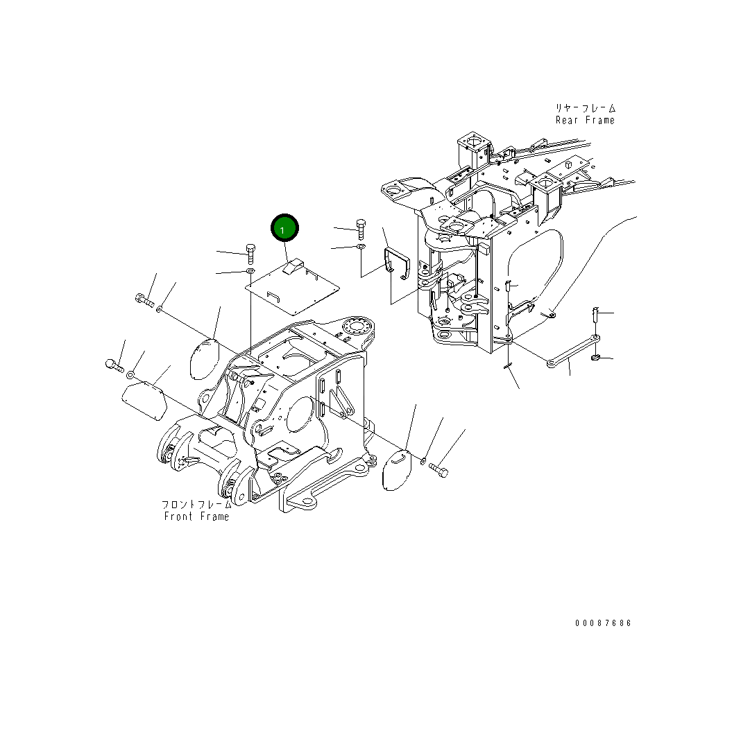 Крышка 41E-46-34110  Komatsu