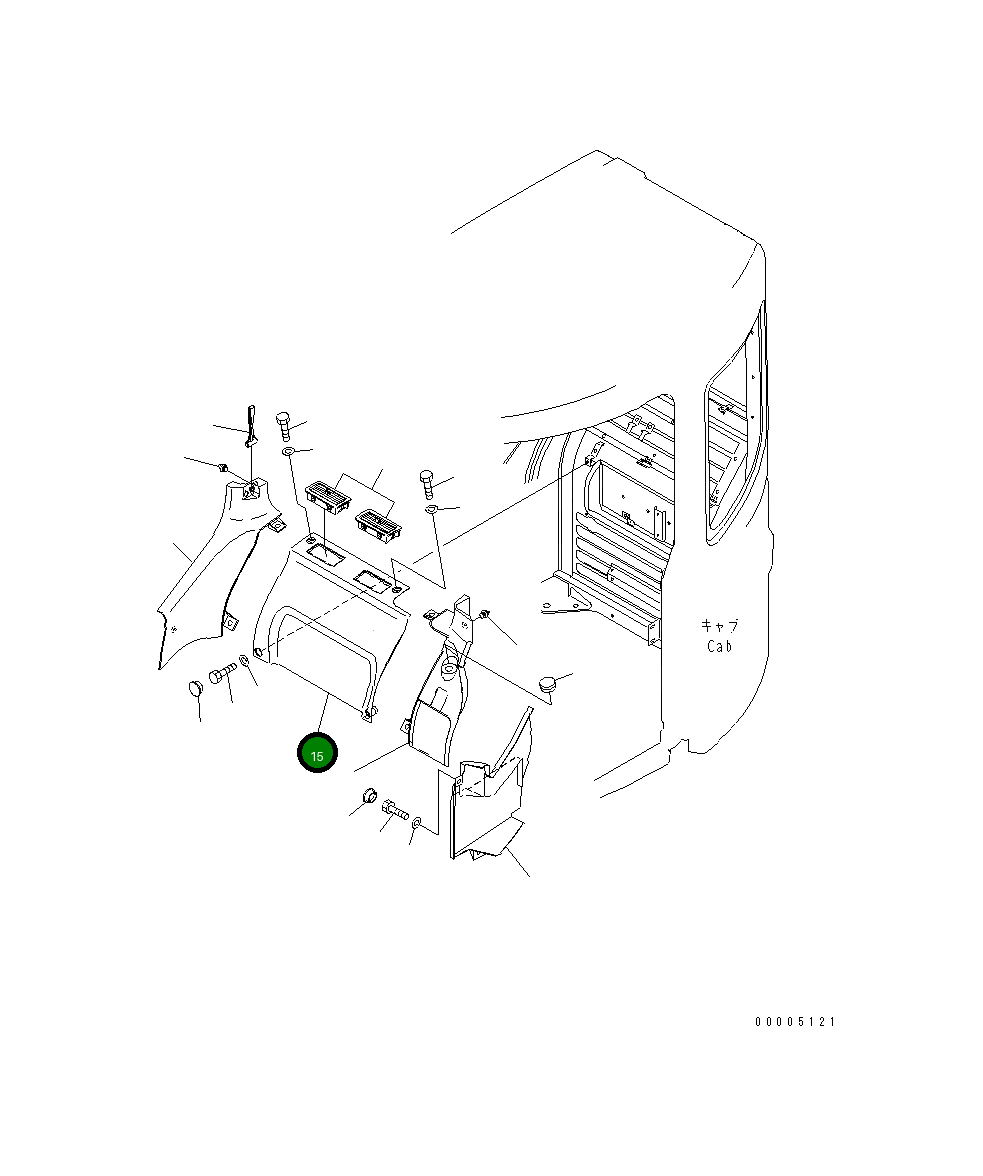 Крышка 22U-54-25291 Komatsu