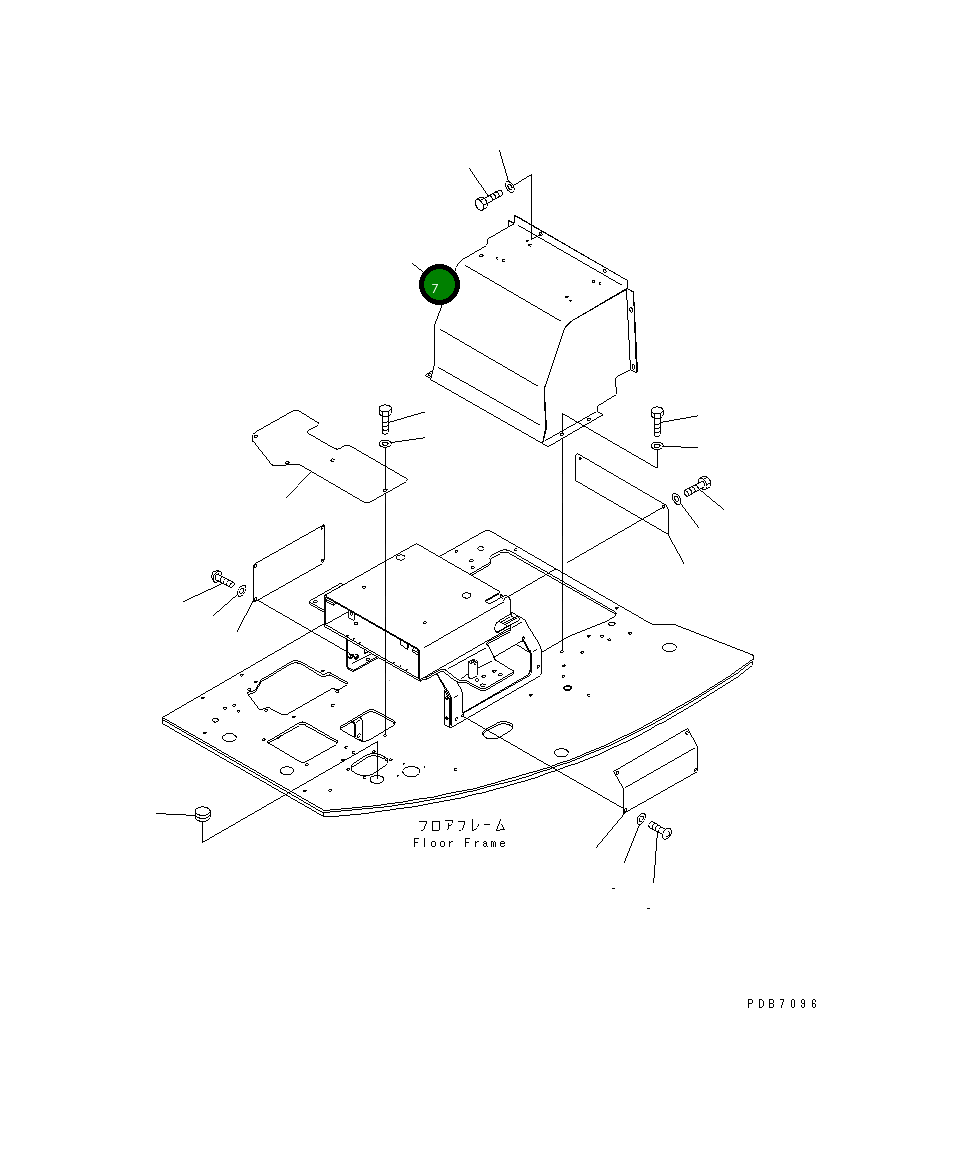 Крышка 22U-54-13530  Komatsu
