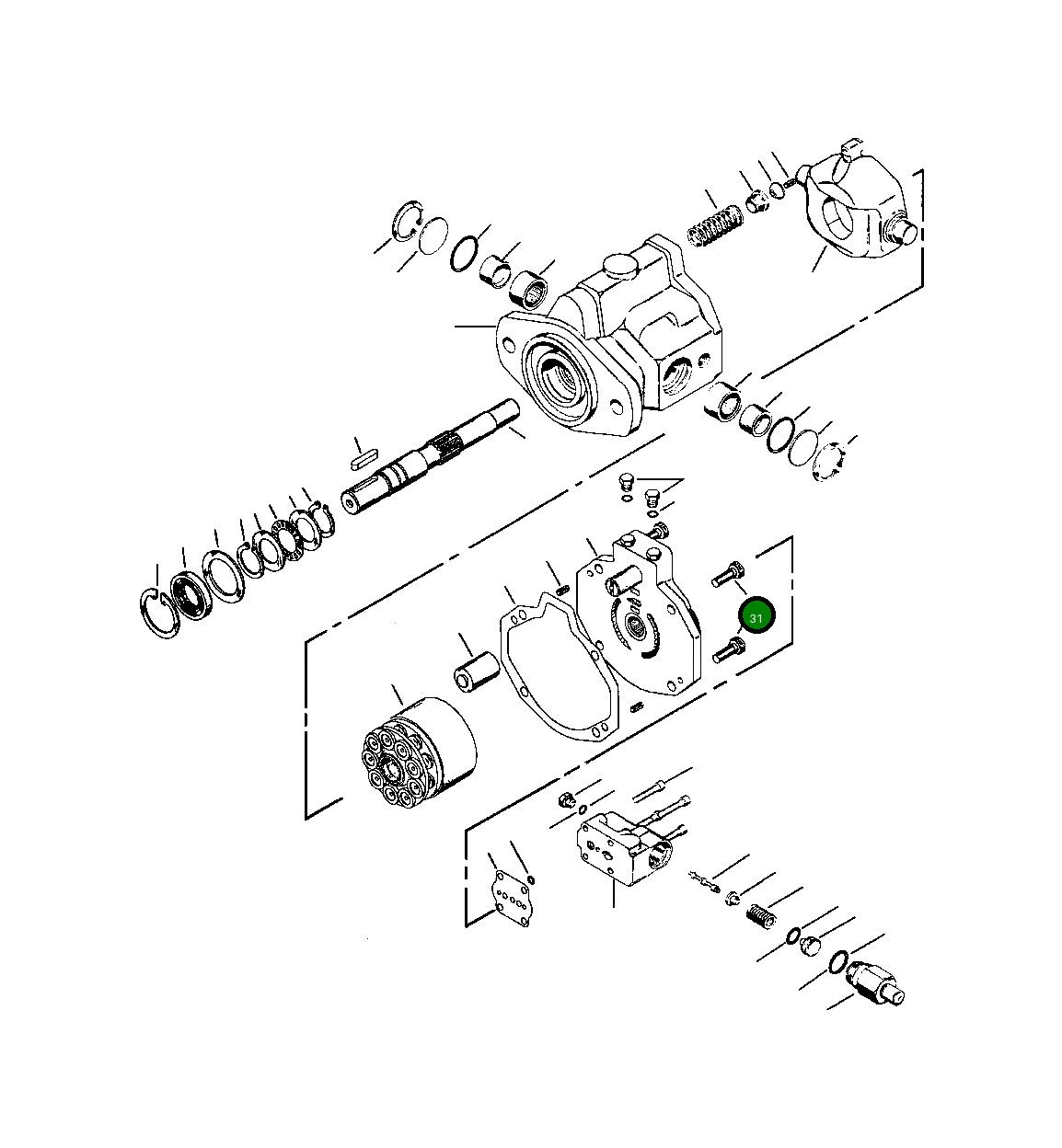 Болт 1287 644 H1 Komatsu