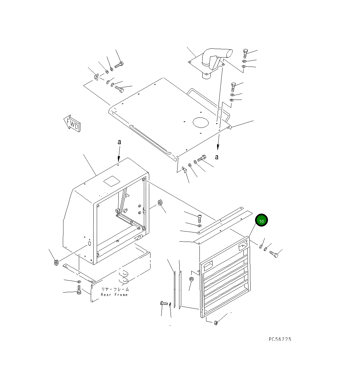Крышка 23A-54-17120  Komatsu