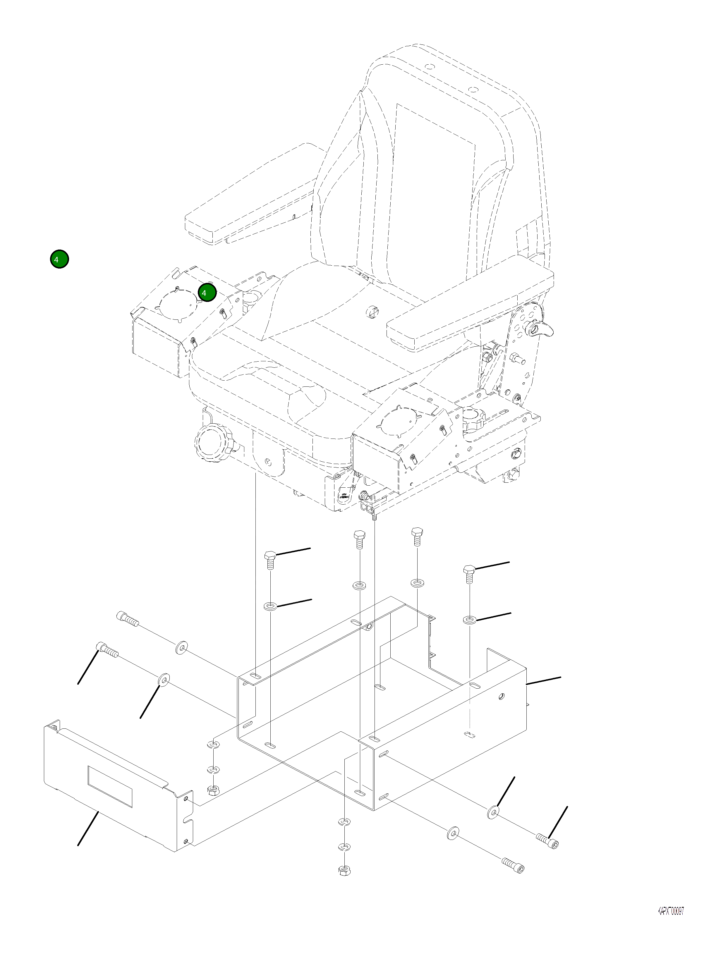 Болт 02100-10419  Komatsu