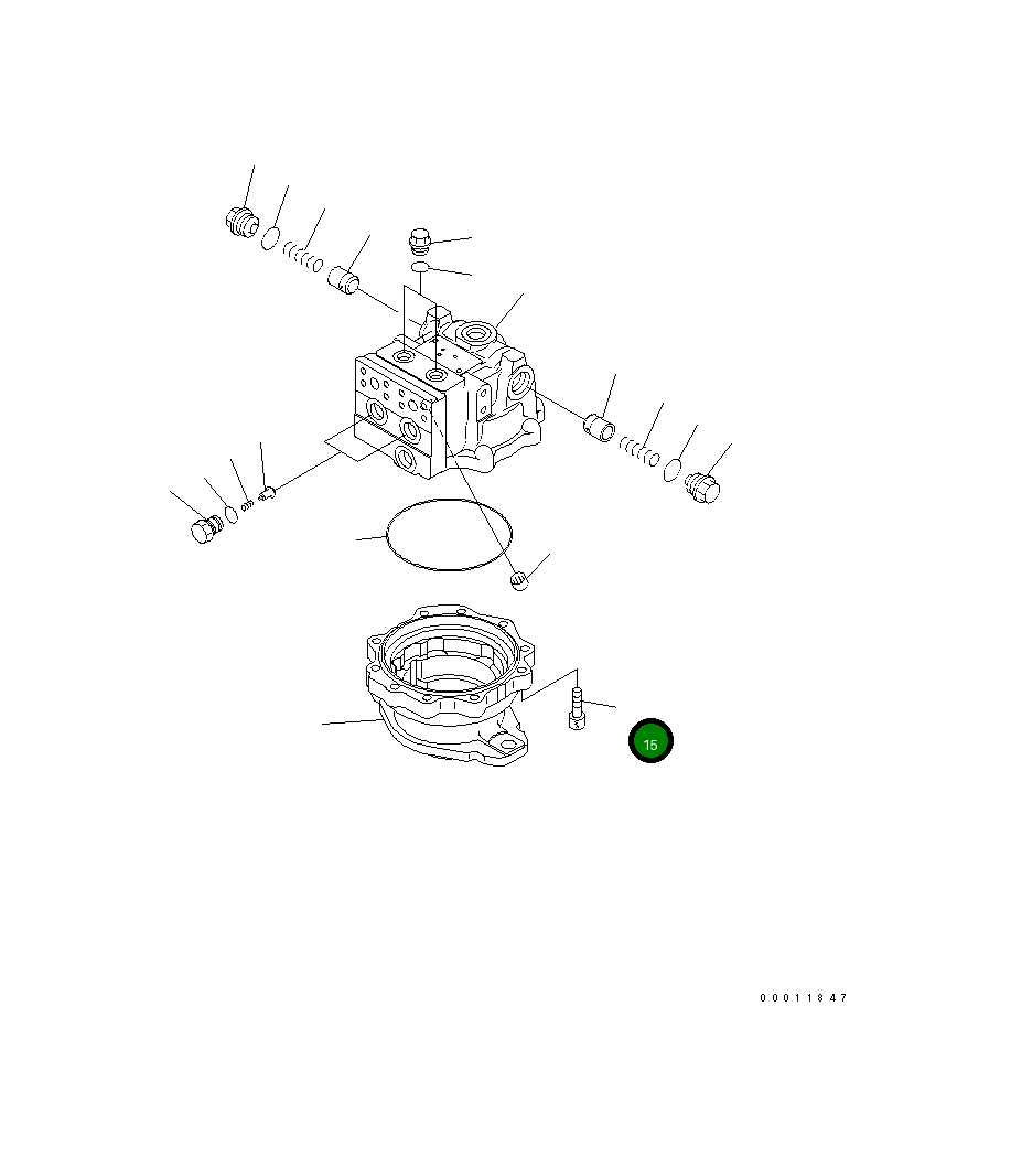 Болт 01252-61245  Komatsu
