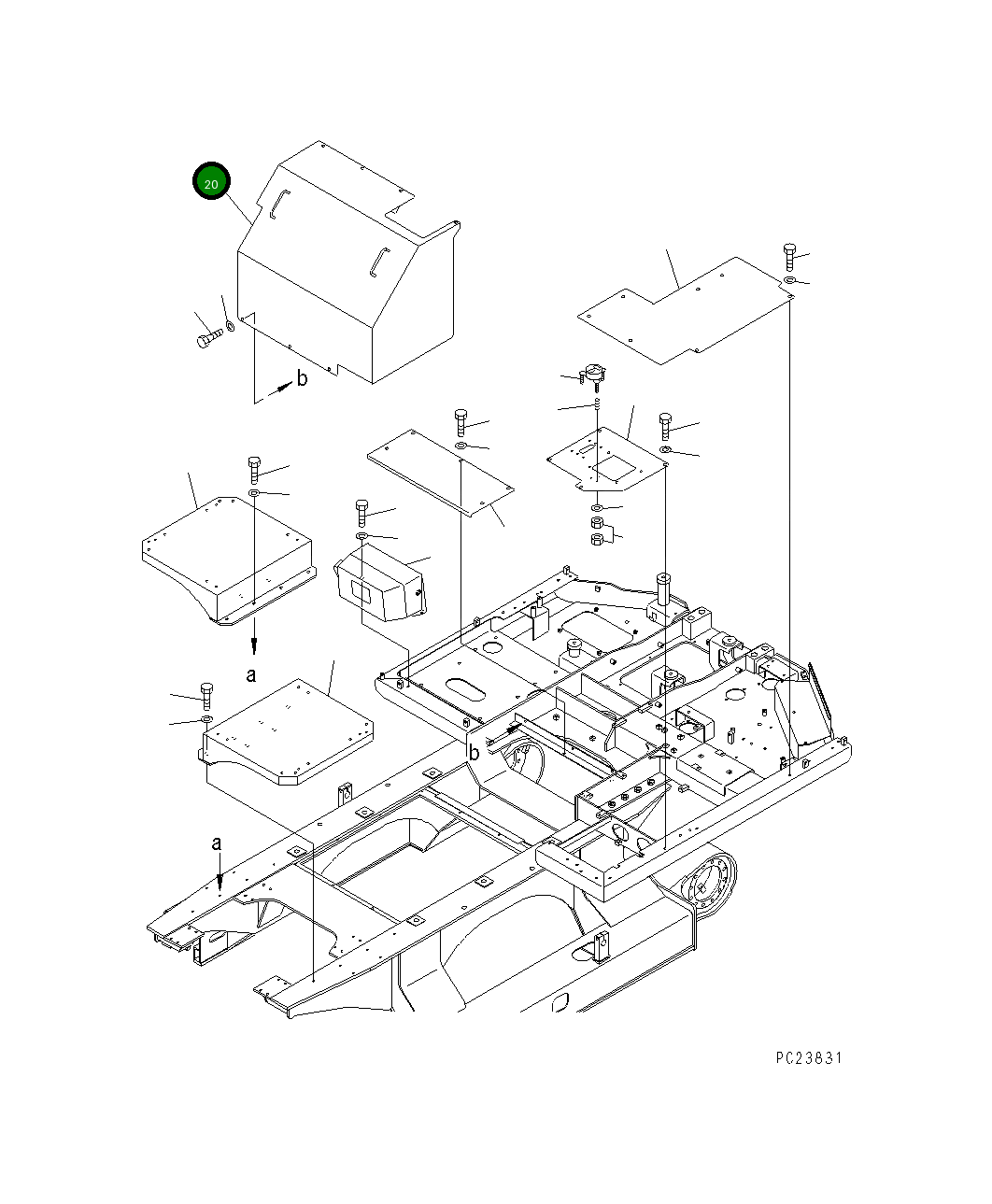 Крышка 8206-54-3211 Komatsu