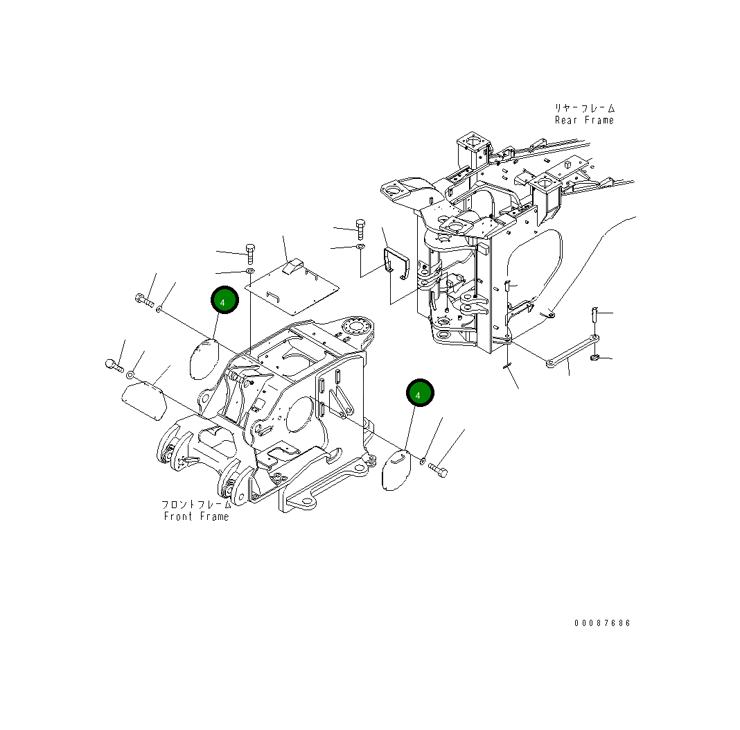Крышка 41E-46-34120  Komatsu