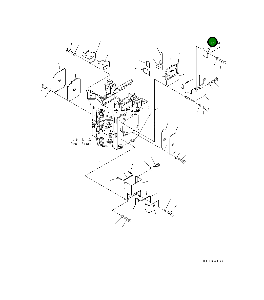 Крышка 425-46-34280  Komatsu