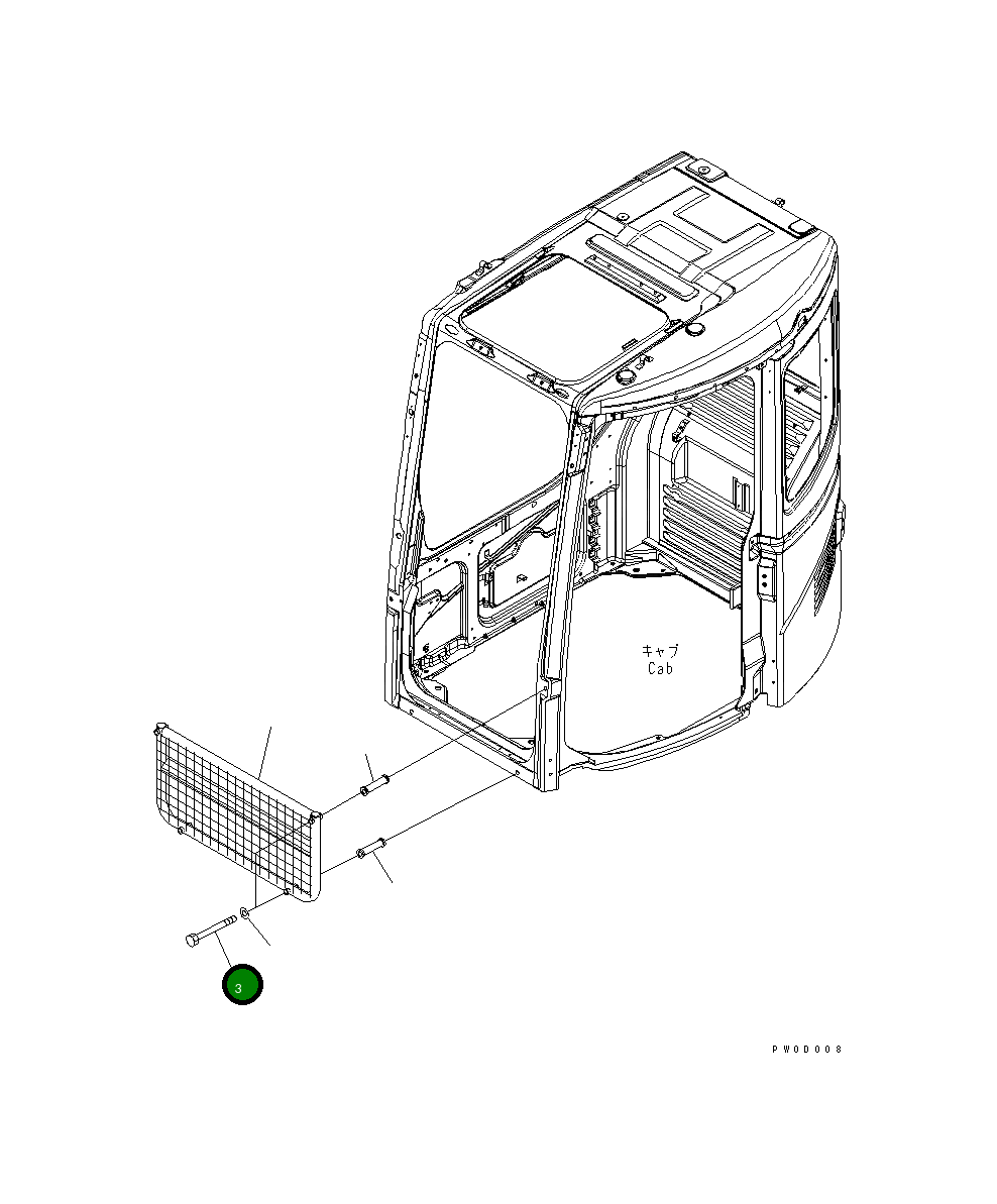 Болт 01011-D1250 Komatsu