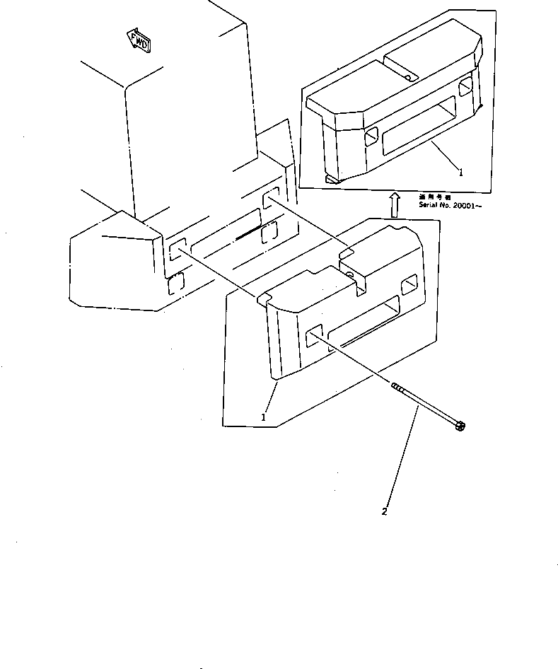 Болт 111-961-6150  Komatsu
