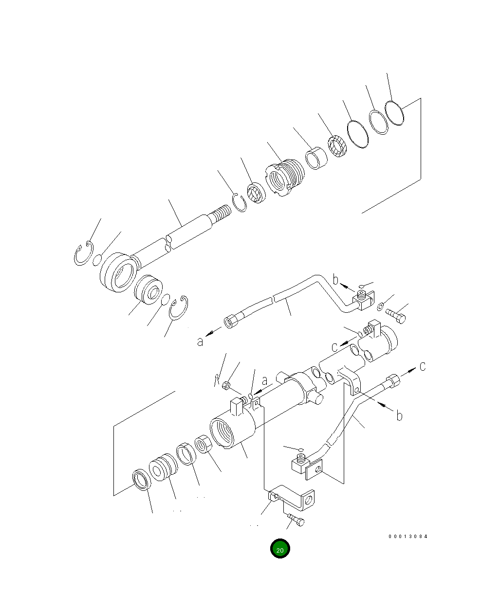 Болт 01012-80825  Komatsu