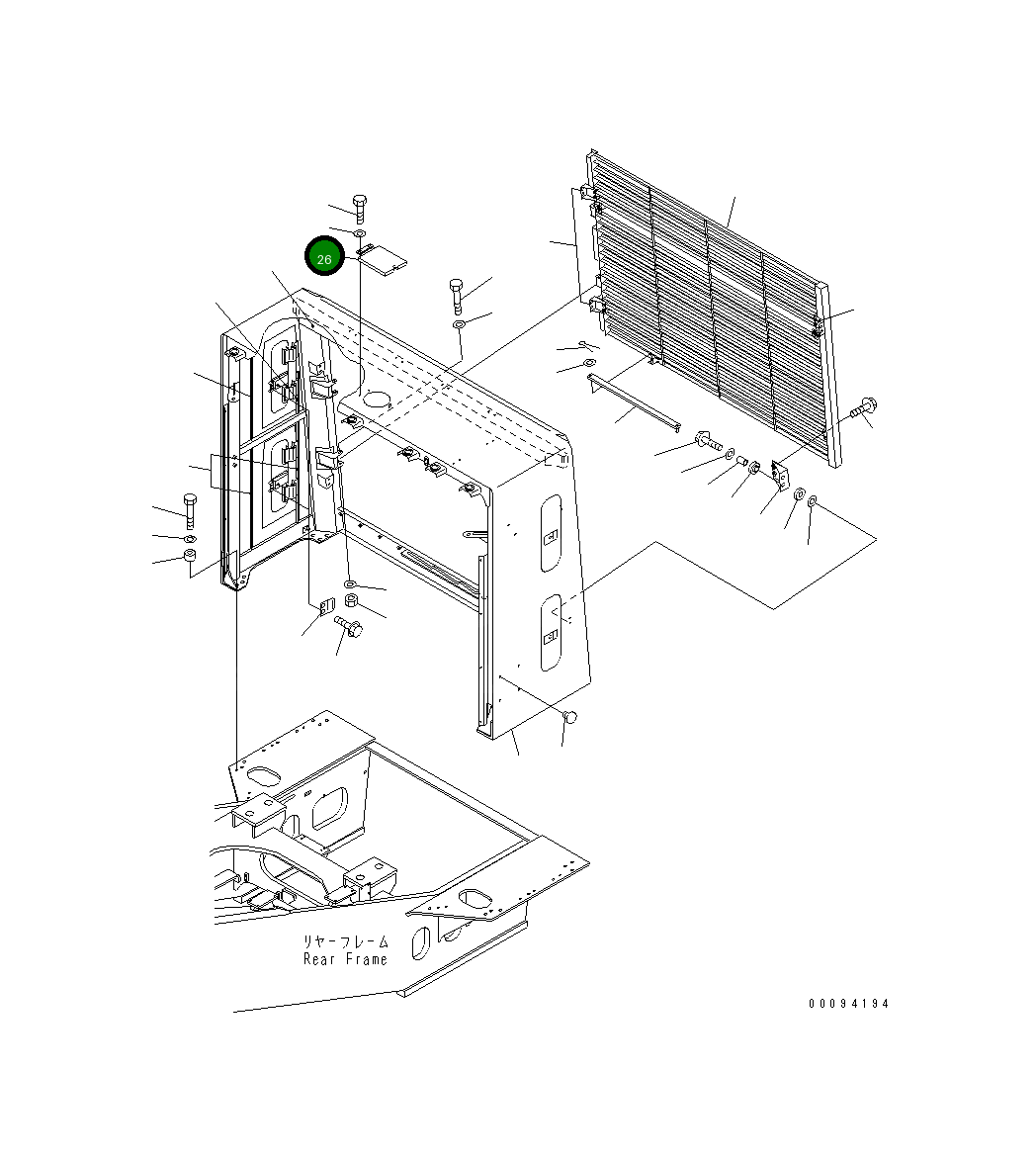 Крышка 42C-54-13334 Komatsu