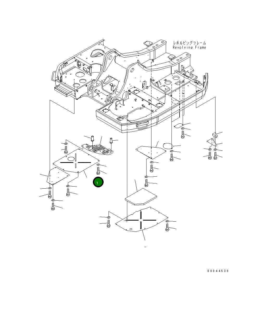 Крышка 22U-54-29690 Komatsu