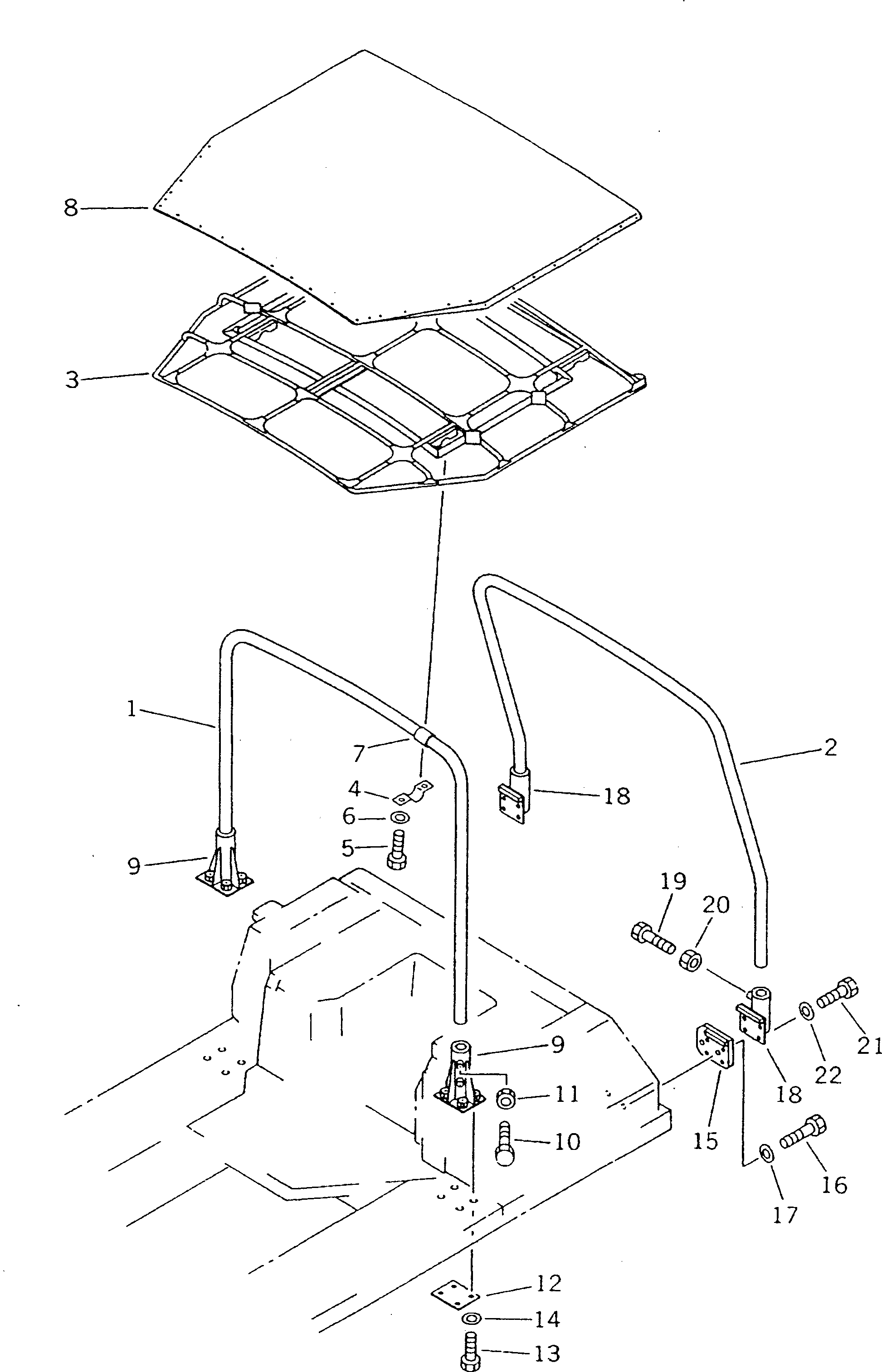 Болт 01010-52760  Komatsu