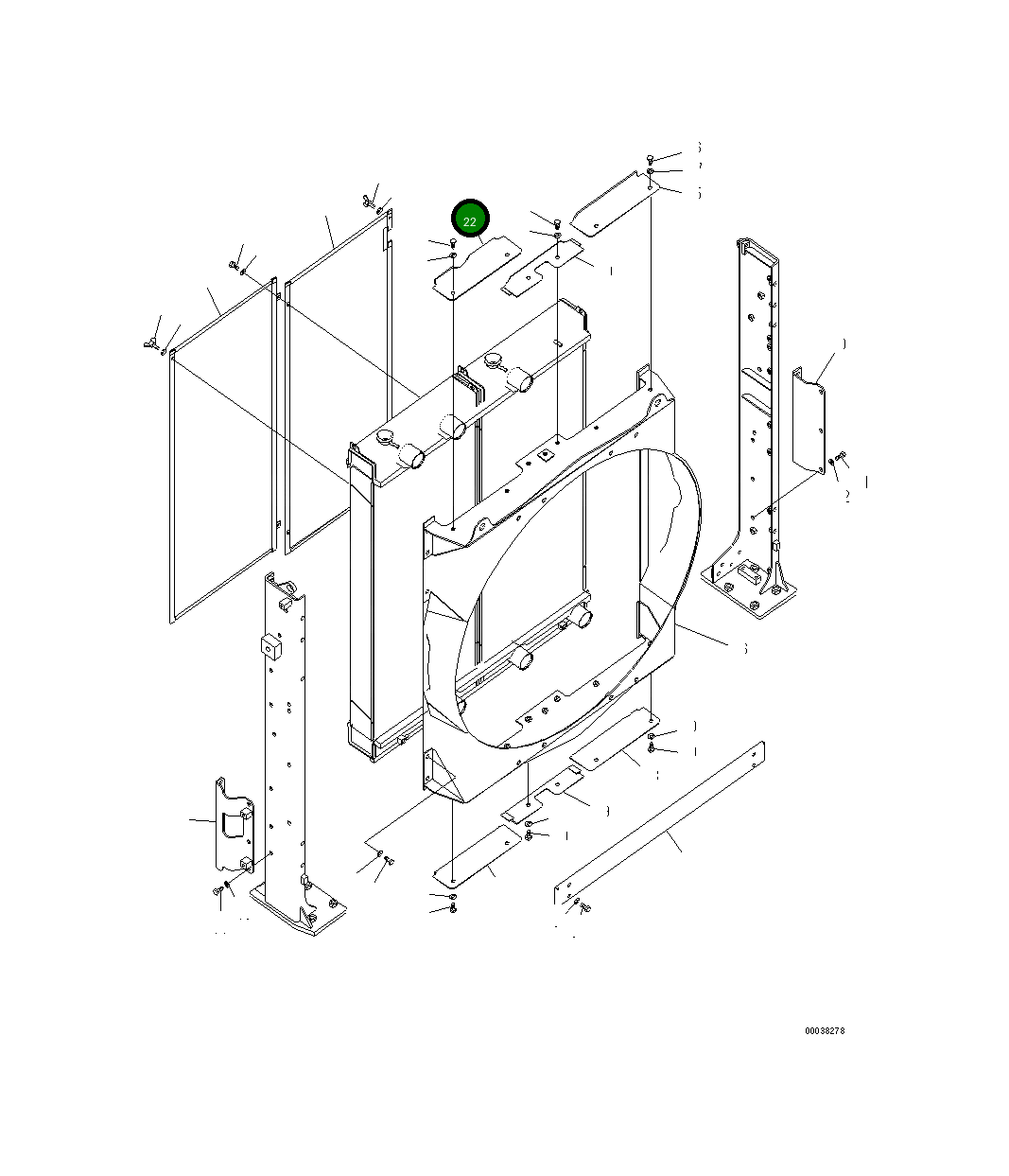 Крышка 21M-03-21561 Komatsu
