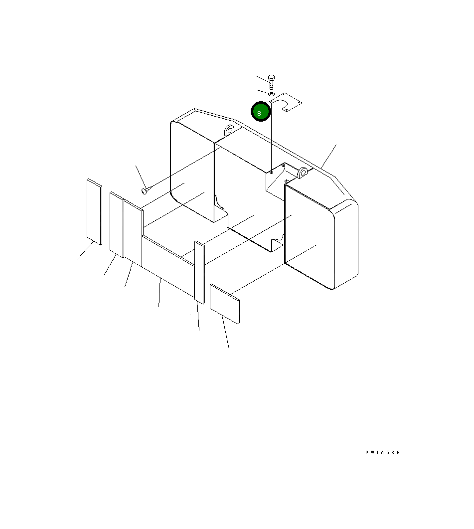 Крышка 21M-46-14220  Komatsu