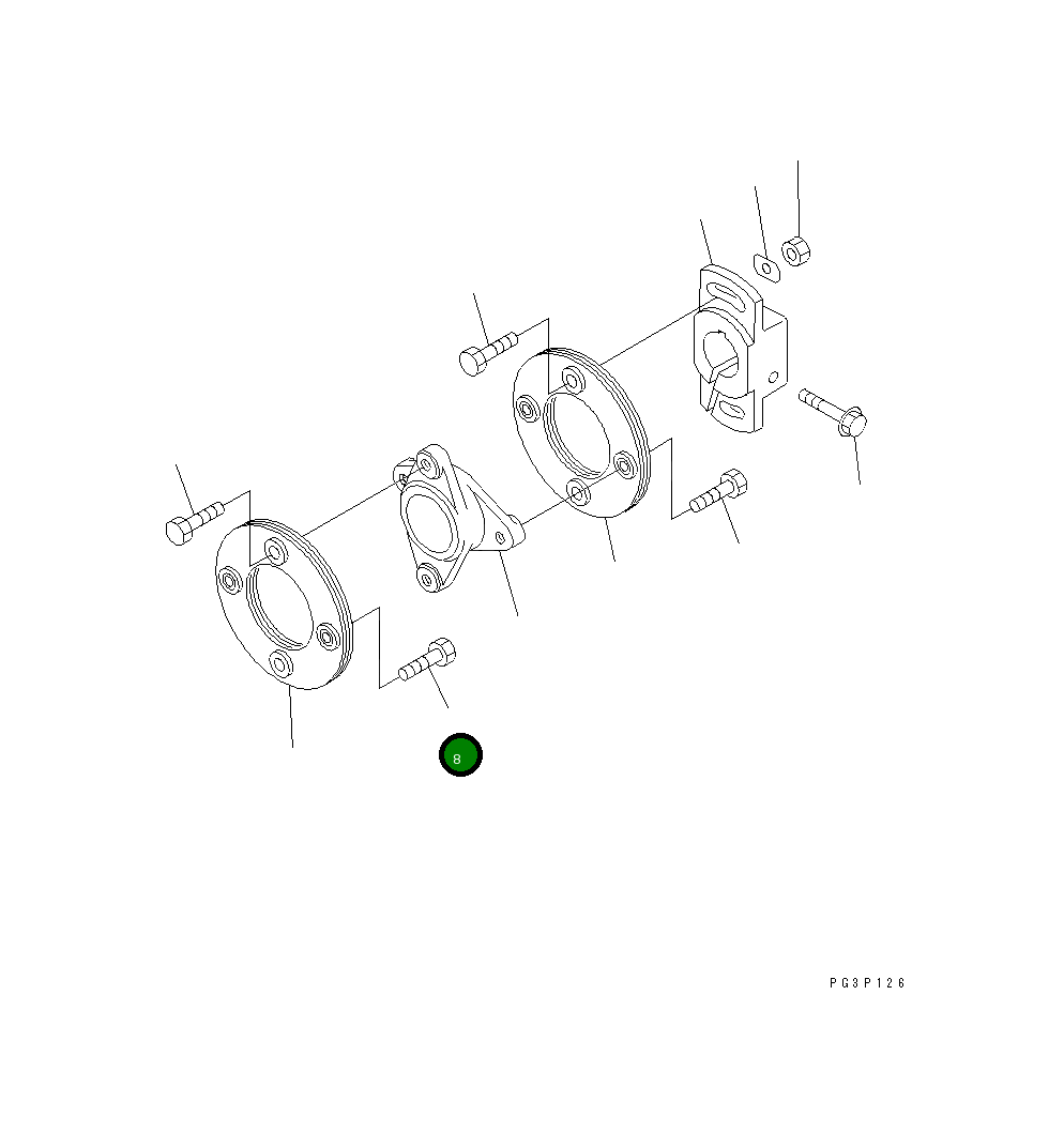 Болт DK156633-6300 Komatsu
