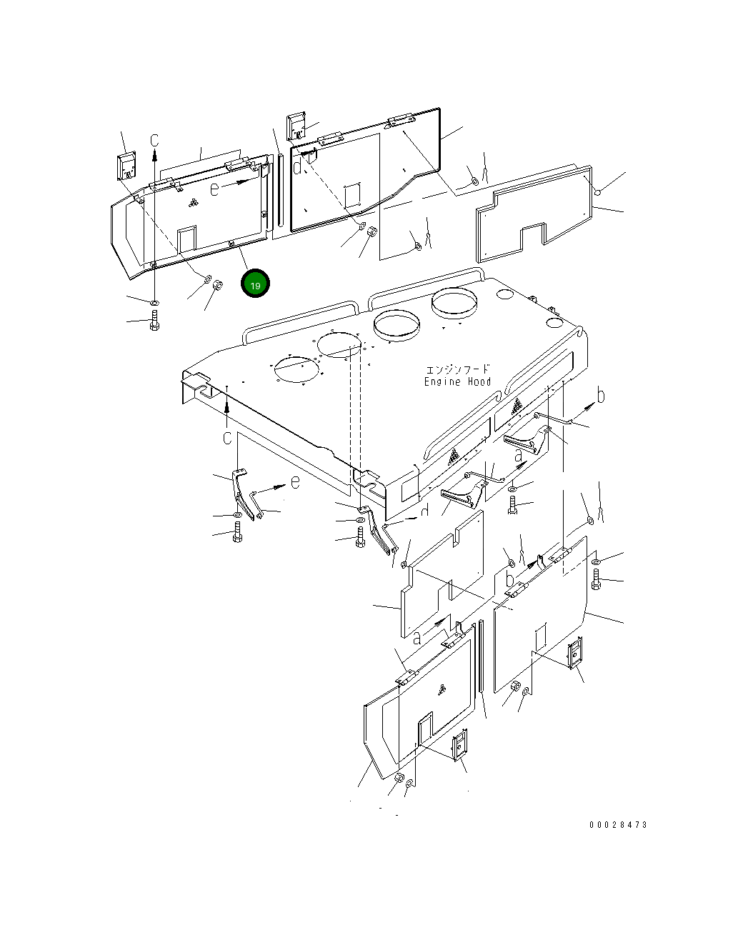 Крышка 198-54-77140 Komatsu