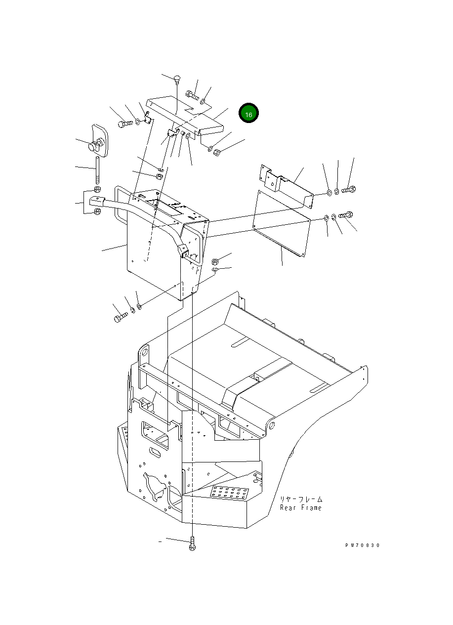 Крышка 258-10-55802 Komatsu