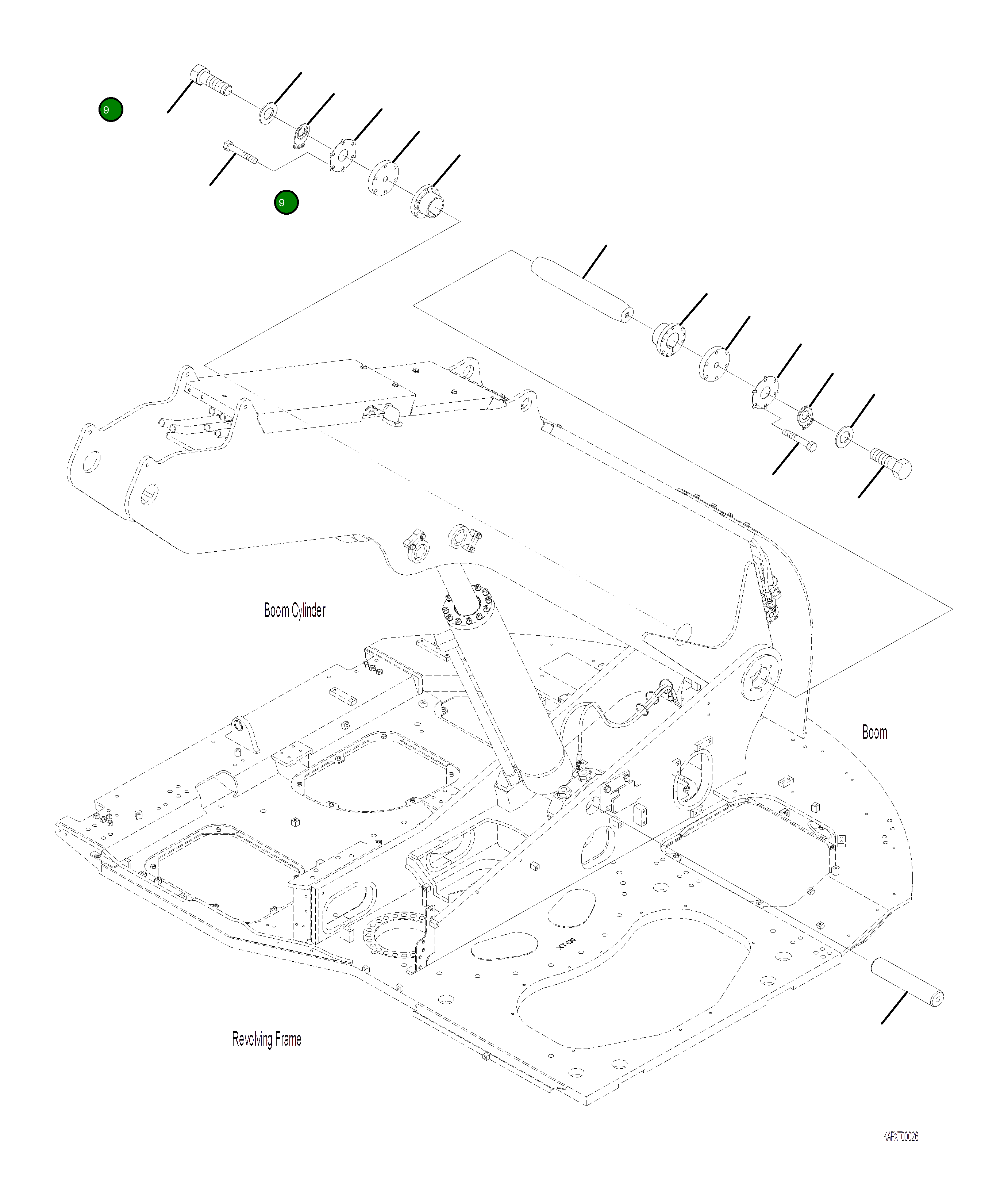 Болт 4A1-98-21290 Komatsu