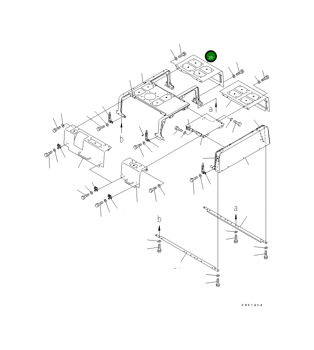 Крышка 209-53-12540  Komatsu