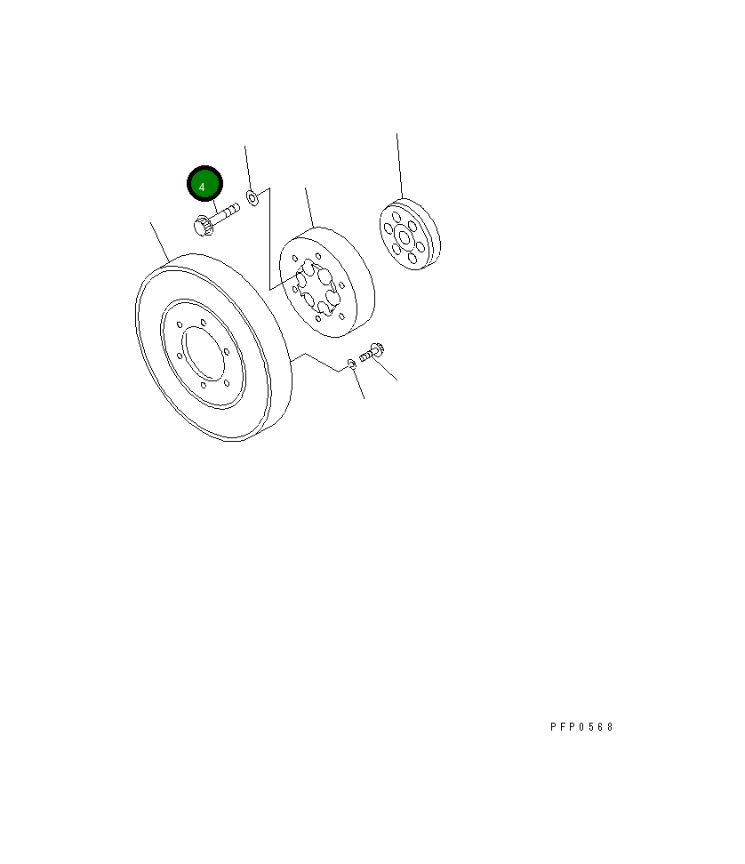 Болт CU3036846 Komatsu