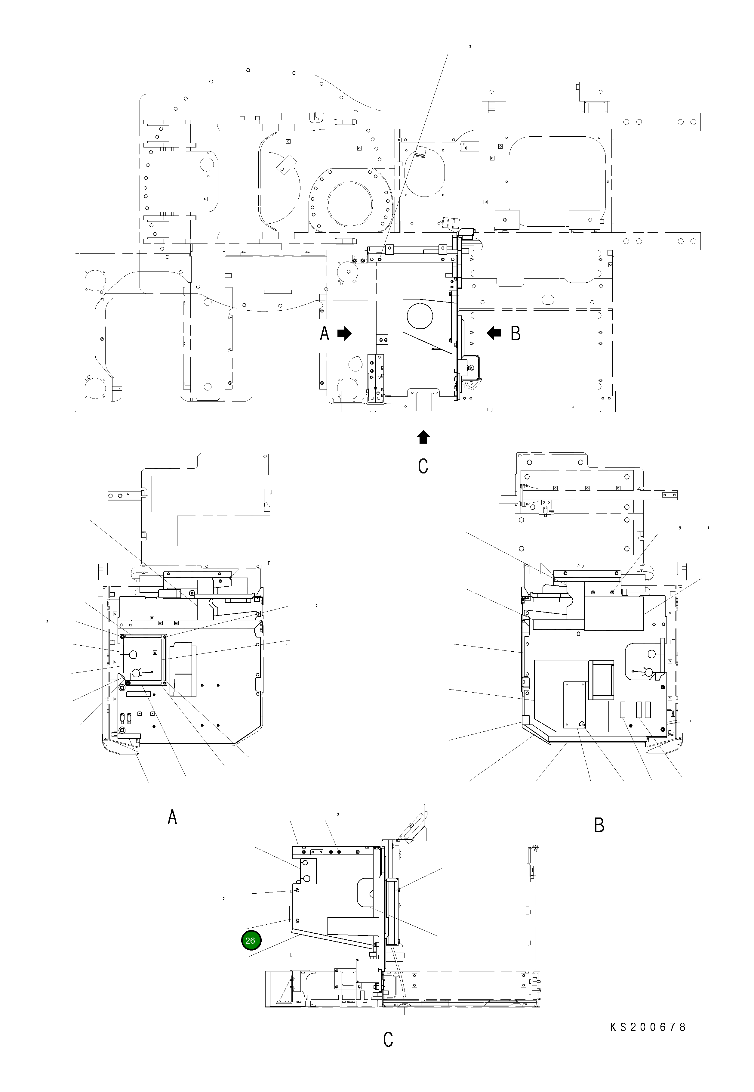 Крышка 206-54-KA540 Komatsu