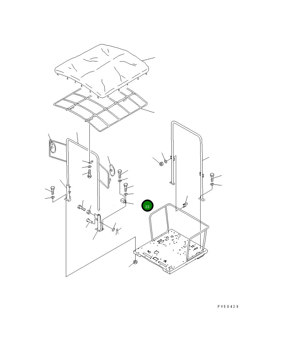 Крышка 234-956-6120 Komatsu